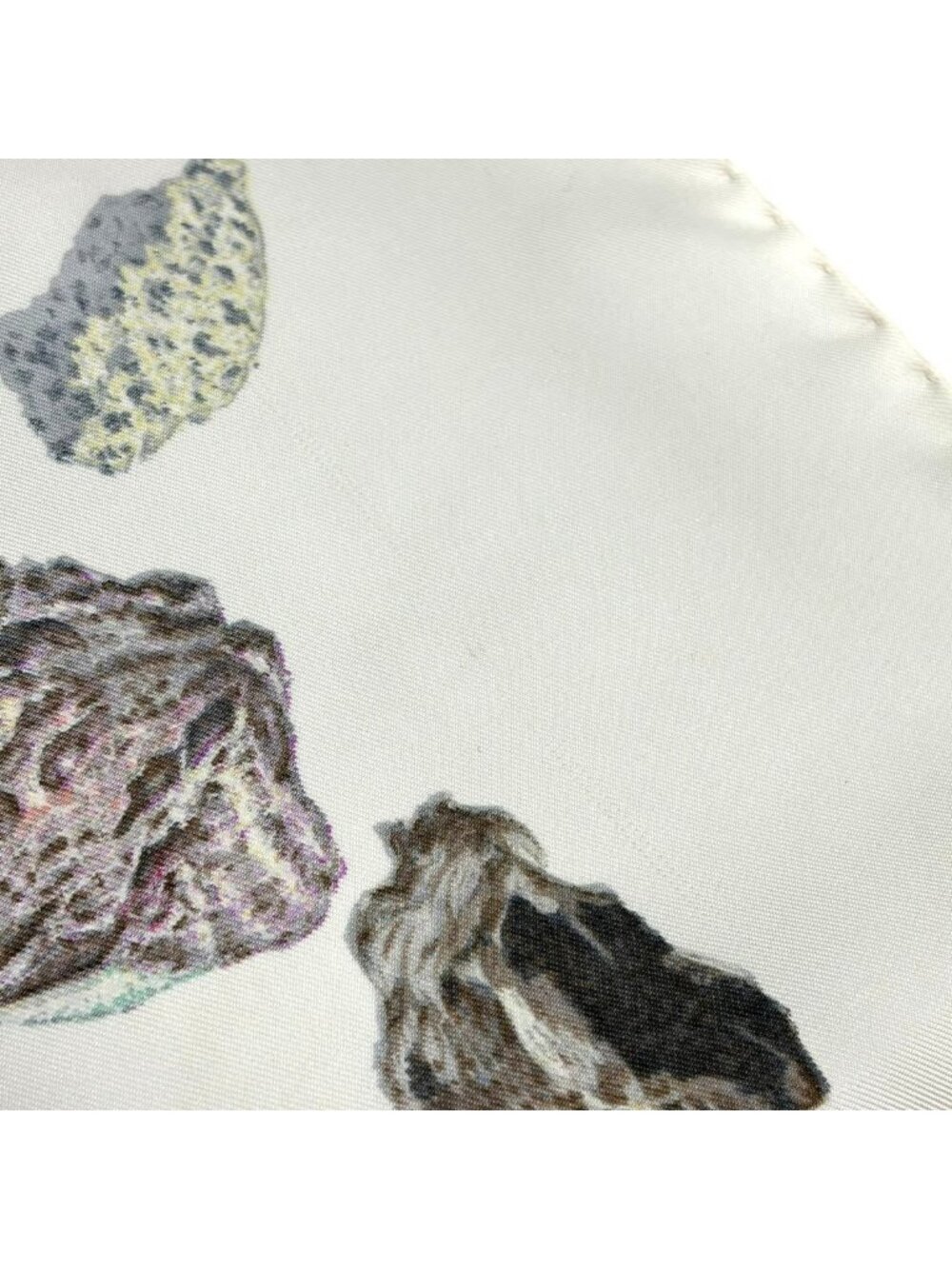 Hermes Carre 90 Mineraux Mineral Scarf White - Picture 5 of 8